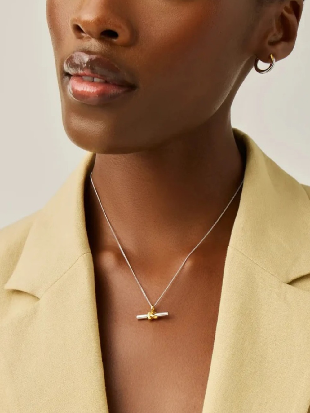 Missoma Lucy Williams T-Bar Knot Pendant Necklace - NWT